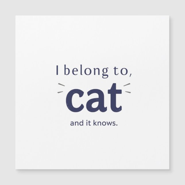 I Belong to Cat (Anverso)