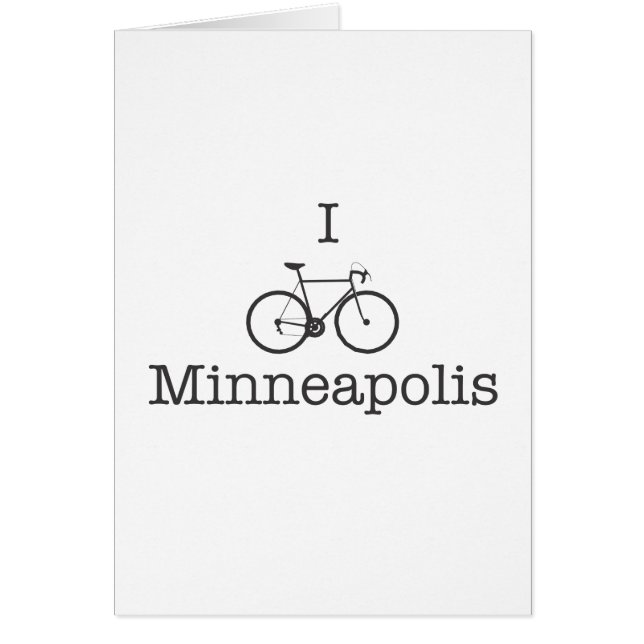I Bike Minneapolis - Texto negro (Frente)