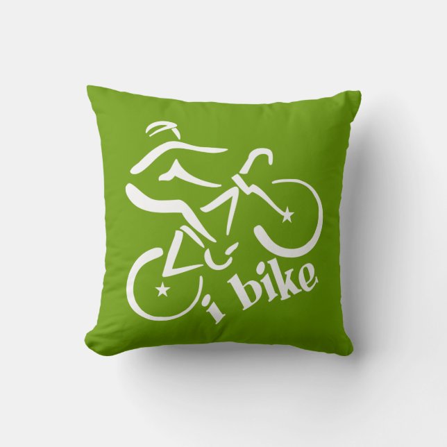 I BIKE personalizado lanzar almohada (Anverso)