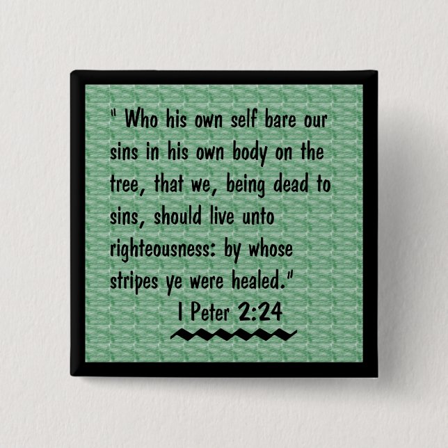 I botón de la escritura del 2:24 de Peter (Anverso)