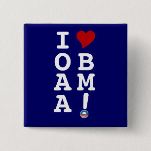 I botón de OBAMA del CORAZÓN