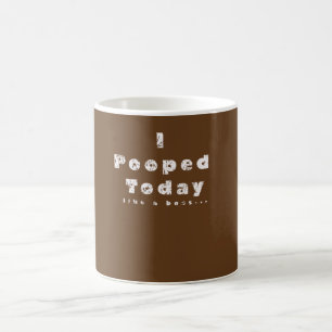 I café de la mirada de Pooped o taza hoy apenado