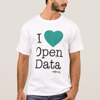 I camiseta abierta de los datos del corazón