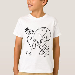 I camiseta blanco y negro dibujada mano de la