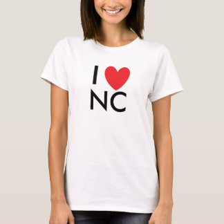I camiseta de Carolina del Norte del corazón