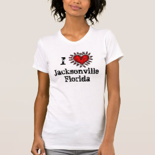 I camiseta de Jacksonville la Florida del corazón