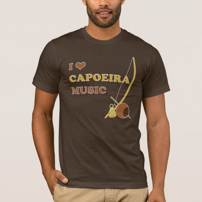 I camiseta de la música de Capoeira del corazón (Anverso)