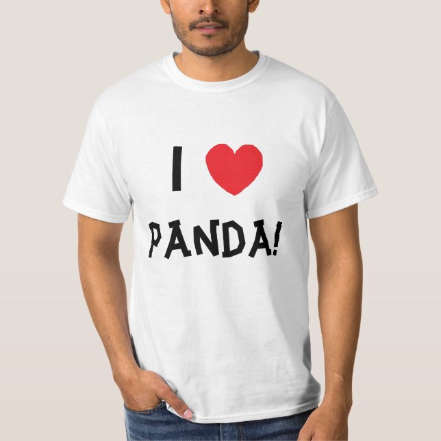 ¡I camiseta de la panda del corazón! 2 (Anverso)