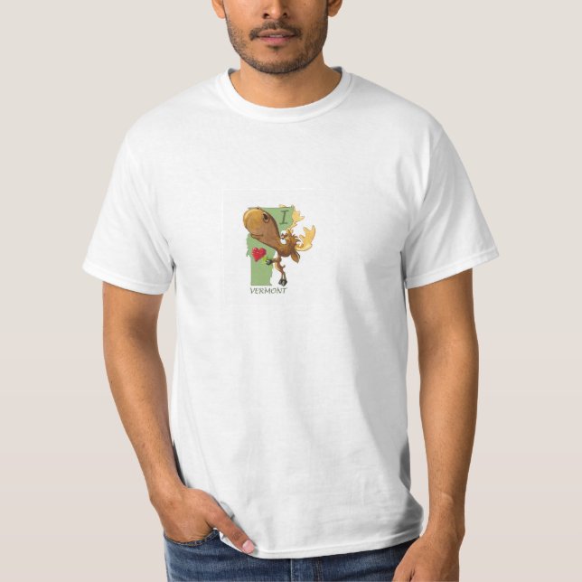 I camiseta de Vermont del corazón (Anverso)