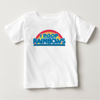 I camiseta del bebé de los arco iris del impulso
