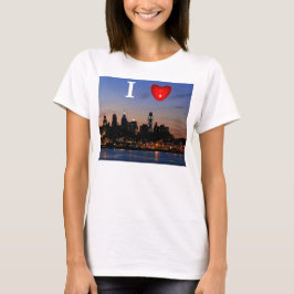 I camiseta del crepúsculo de Philly del corazón