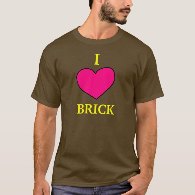I camiseta del ladrillo del corazón (Anverso)