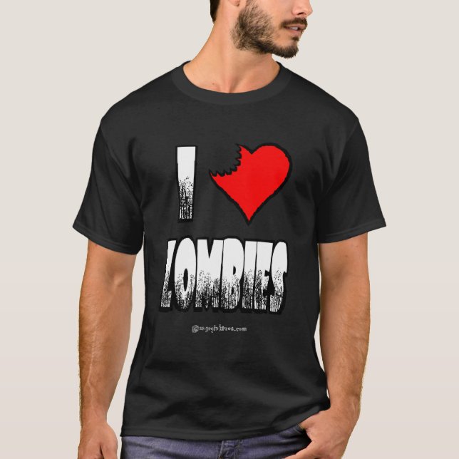 I camiseta del zombi de los zombis del corazón (Anverso)