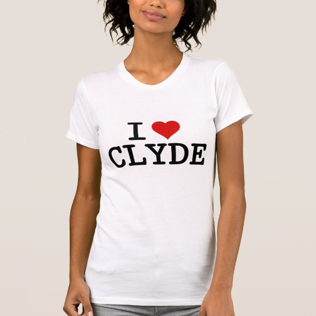 I camiseta para mujer de Clyde del corazón (Anverso)