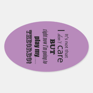 I Care Theorbo Oval Pegatina