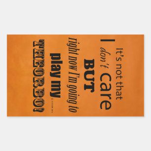 I Care Theorbo Pegatina rectangular