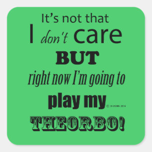 I Care Theorbo Square Pegatina