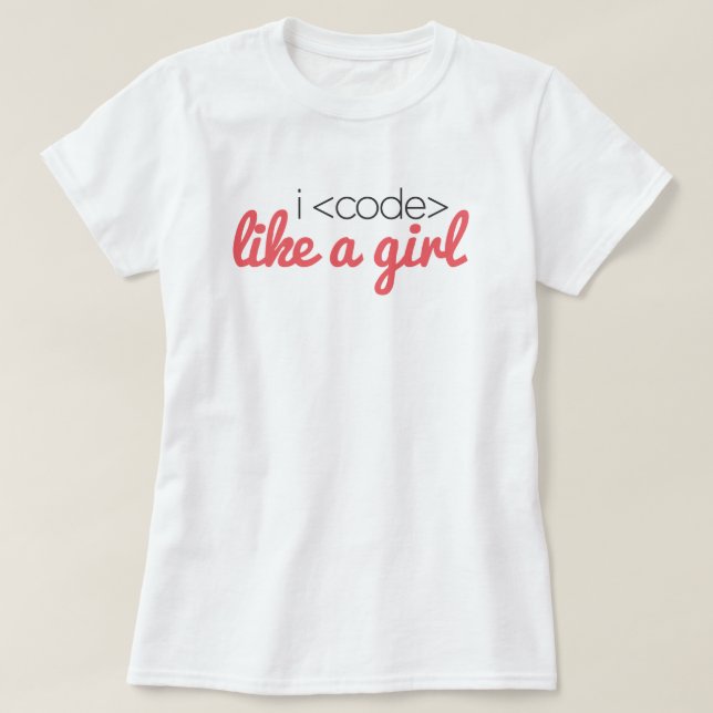 I <code> como una camiseta del chica (Diseño del anverso)