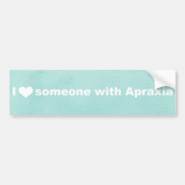 I corazón alguien con apraxia - pegatina para el