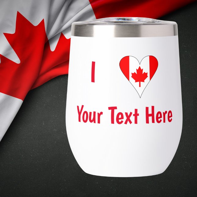 I (Corazón de la Bandera Canadiense) Su Texto Rojo (Subido por el creador)