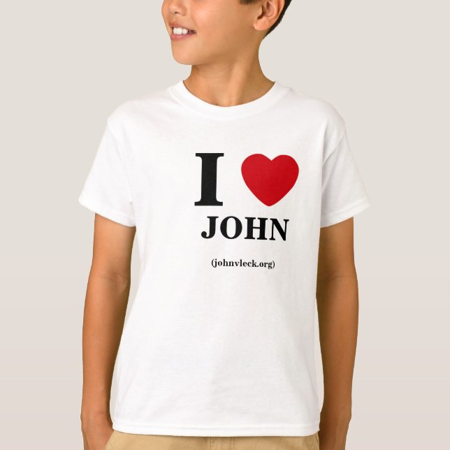 I corazón Juan, camiseta de los niños (Anverso)