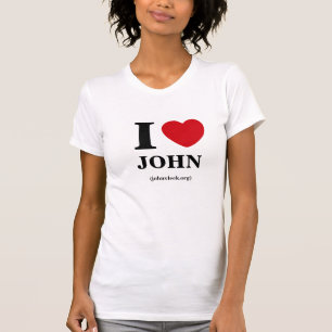 I corazón Juan, la camiseta de las mujeres