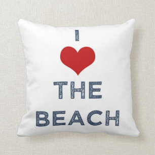 I corazón la almohada de la playa
