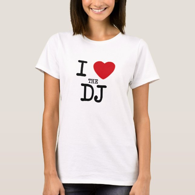I corazón la camiseta para mujer de DJ (Anverso)
