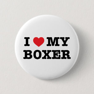 I corazón mi botón del boxeador