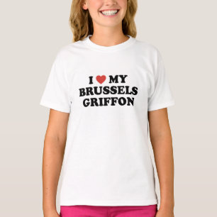 I corazón mi camiseta de Bruselas Griffon