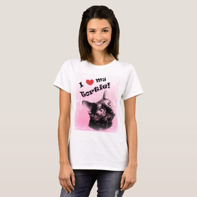 I corazón mi camiseta de Tortie (Anverso completo)