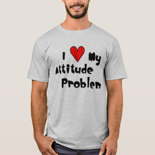 I (corazón) mi camiseta del problema de la actitud