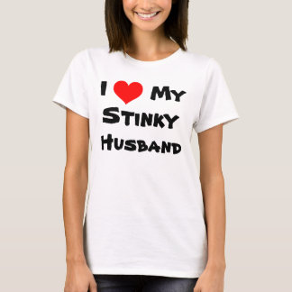 I corazón mi camiseta Stinky del marido