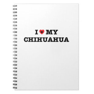 I corazón mi cuaderno de la chihuahua