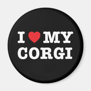 I corazón mi imán del Corgi