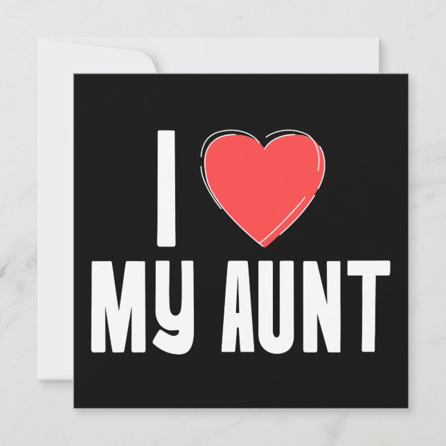 I (corazón) Mi tarjeta de saludo de tía - dulce y  (Anverso)