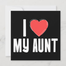 I (corazón) Mi tarjeta de saludo de tía - dulce y 