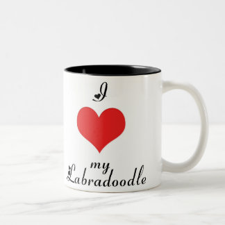 I corazón mi taza de Labradoodle
