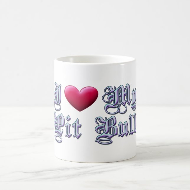I corazón mi taza del pitbull (Centro)