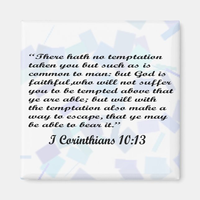 I Corinthians 10:13 imán (Frente)