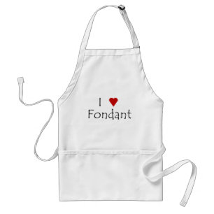 I delantal de la pasta de azúcar del corazón
