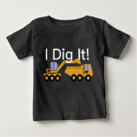 I Dig It Design - Baby camiseta de Jersey fina