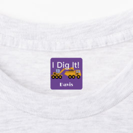 I Dig It Design - Etiqueta de ropa cuadrada pequeñ