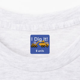 I Dig It Design - Etiqueta de ropa cuadrada pequeñ