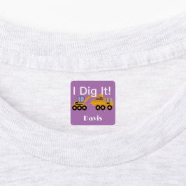 I Dig It Design - Etiqueta de ropa cuadrada pequeñ