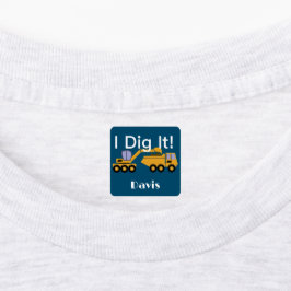 I Dig It Design - Etiqueta de ropa cuadrada pequeñ