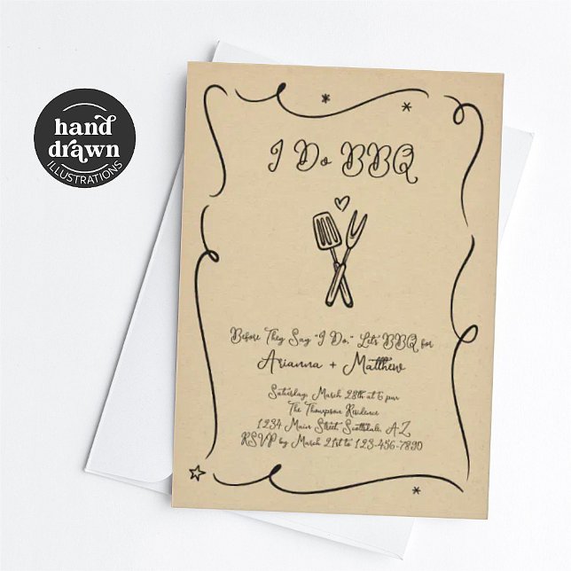 I Do BBQ Rehearsal Dinner Invitación (Subido por el creador)