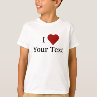 I el corazón (personalice) embroma la camiseta