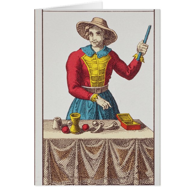 I el mago, siete cartas de tarot (Frente)