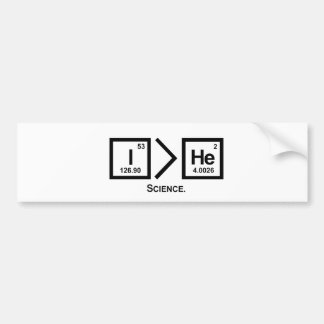 I > él pegatina para el parachoques